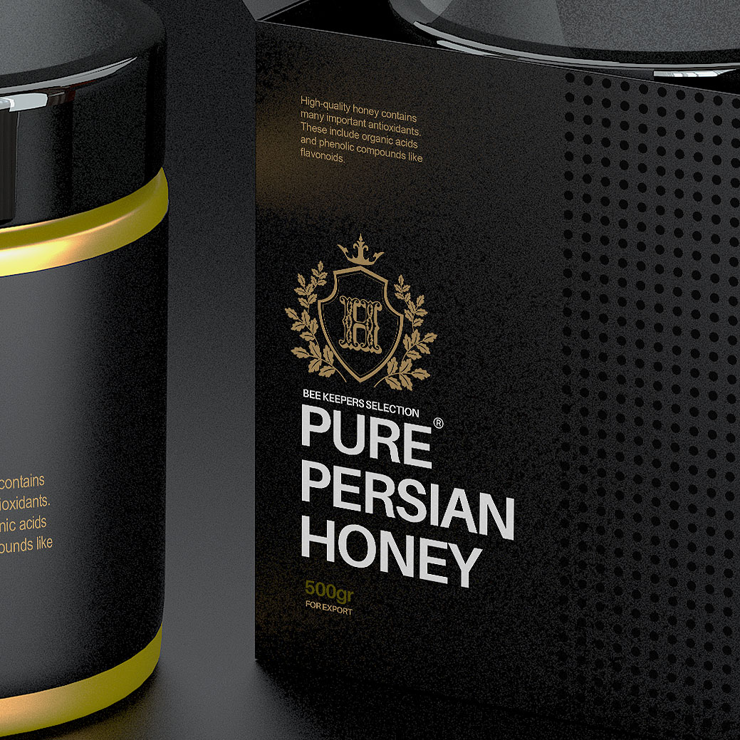 有別于傳統(tǒng)蜂蜜包裝這款看著很商務(wù)(圖3)