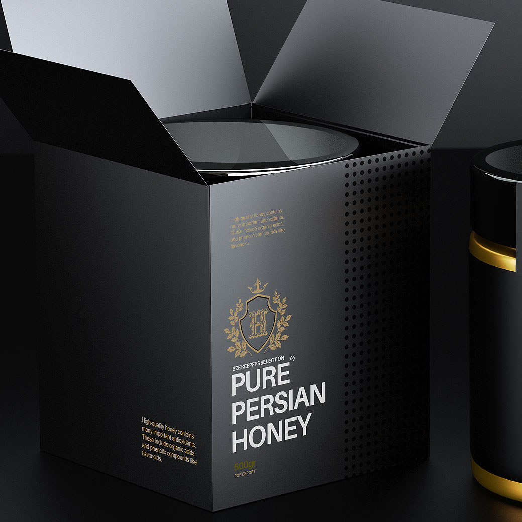 有別于傳統(tǒng)蜂蜜包裝這款看著很商務(wù)(圖5)