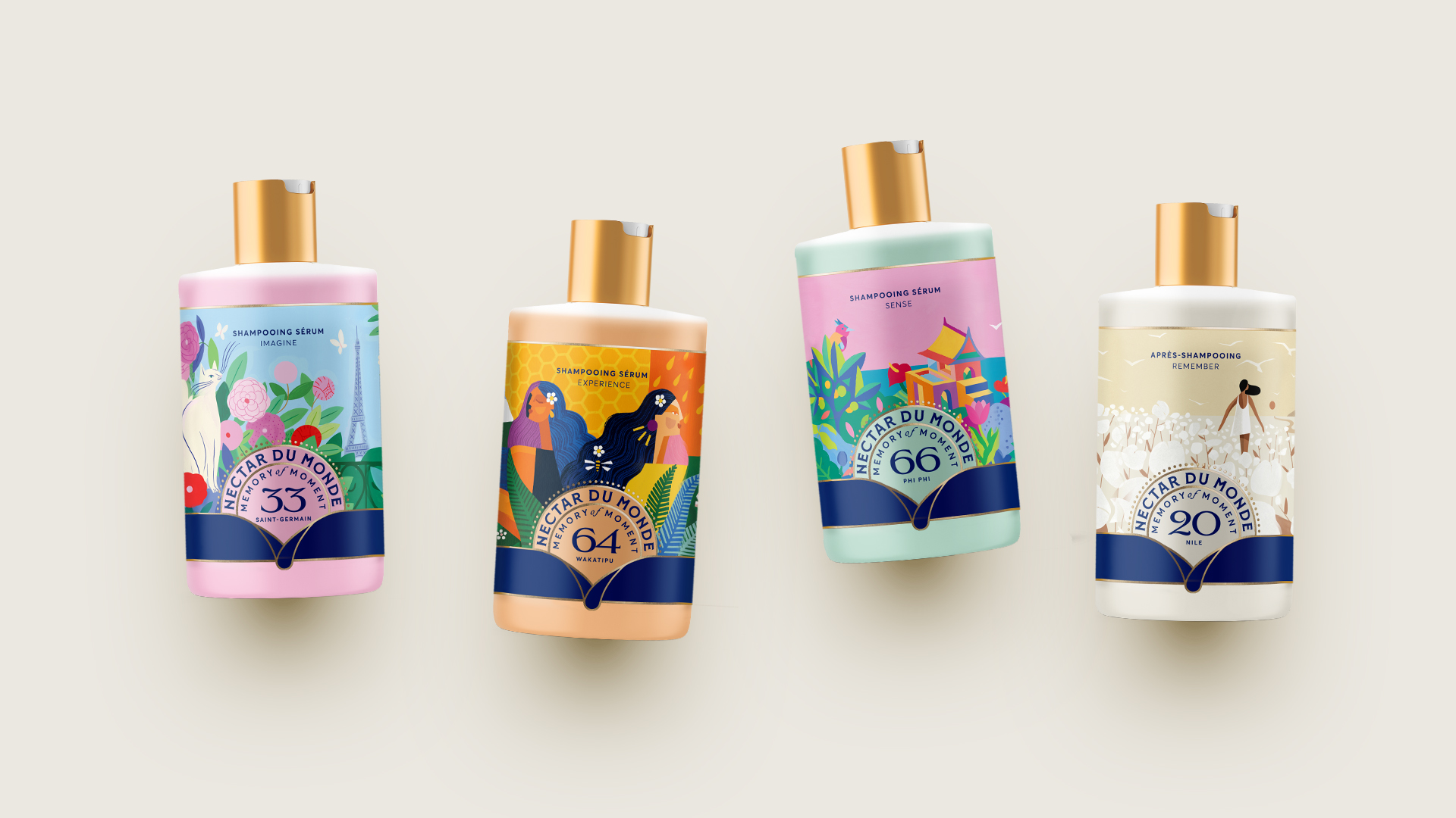 洗護(hù)產(chǎn)品包裝設(shè)計(jì)融入插圖，運(yùn)用現(xiàn)代和傳統(tǒng)字體結(jié)合有不一樣視覺感受(圖8)