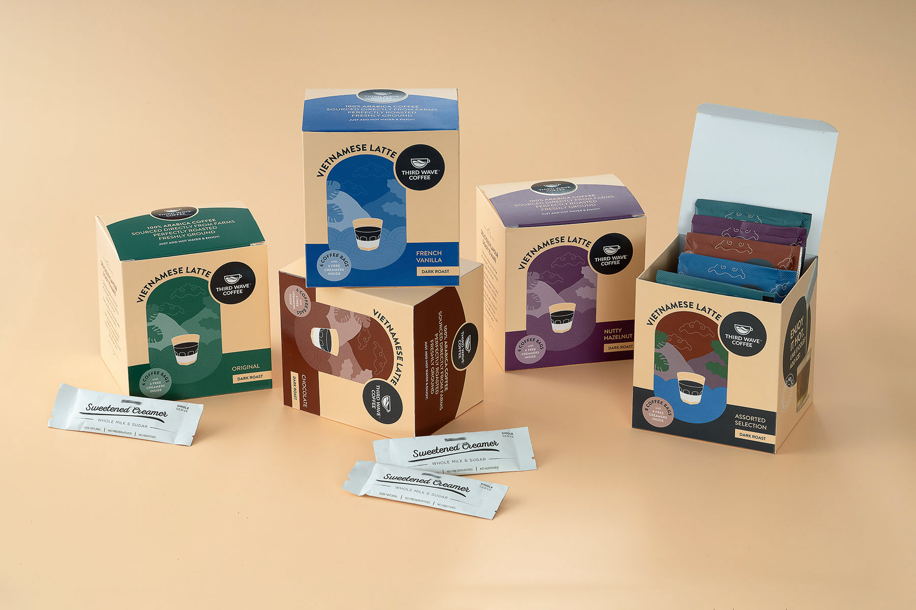 越南拿鐵速溶咖啡包裝這樣設(shè)計(圖1) 越南拿鐵速溶咖啡包裝這樣設(shè)計(圖1)