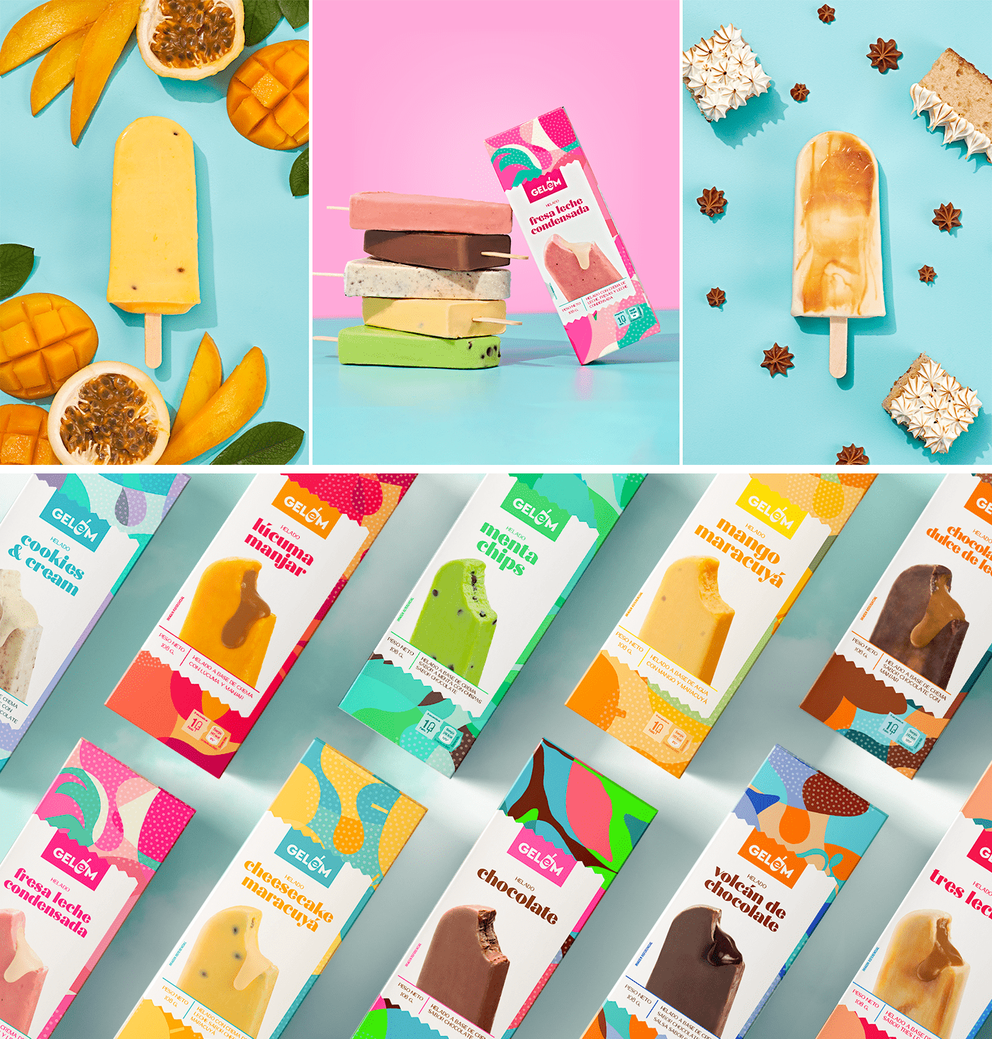 Gelem 秘魯手工冰淇淋品牌包裝設計(圖4) Gelem 秘魯手工冰淇淋品牌包裝設計(圖4)