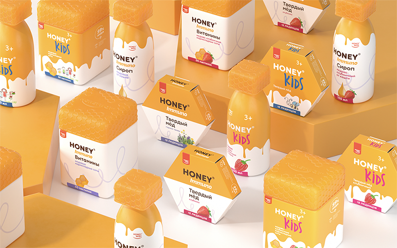 用蜂蜜制作的保健品包裝設(shè)計欣賞(圖1) 用蜂蜜制作的保健品包裝設(shè)計欣賞(圖1)