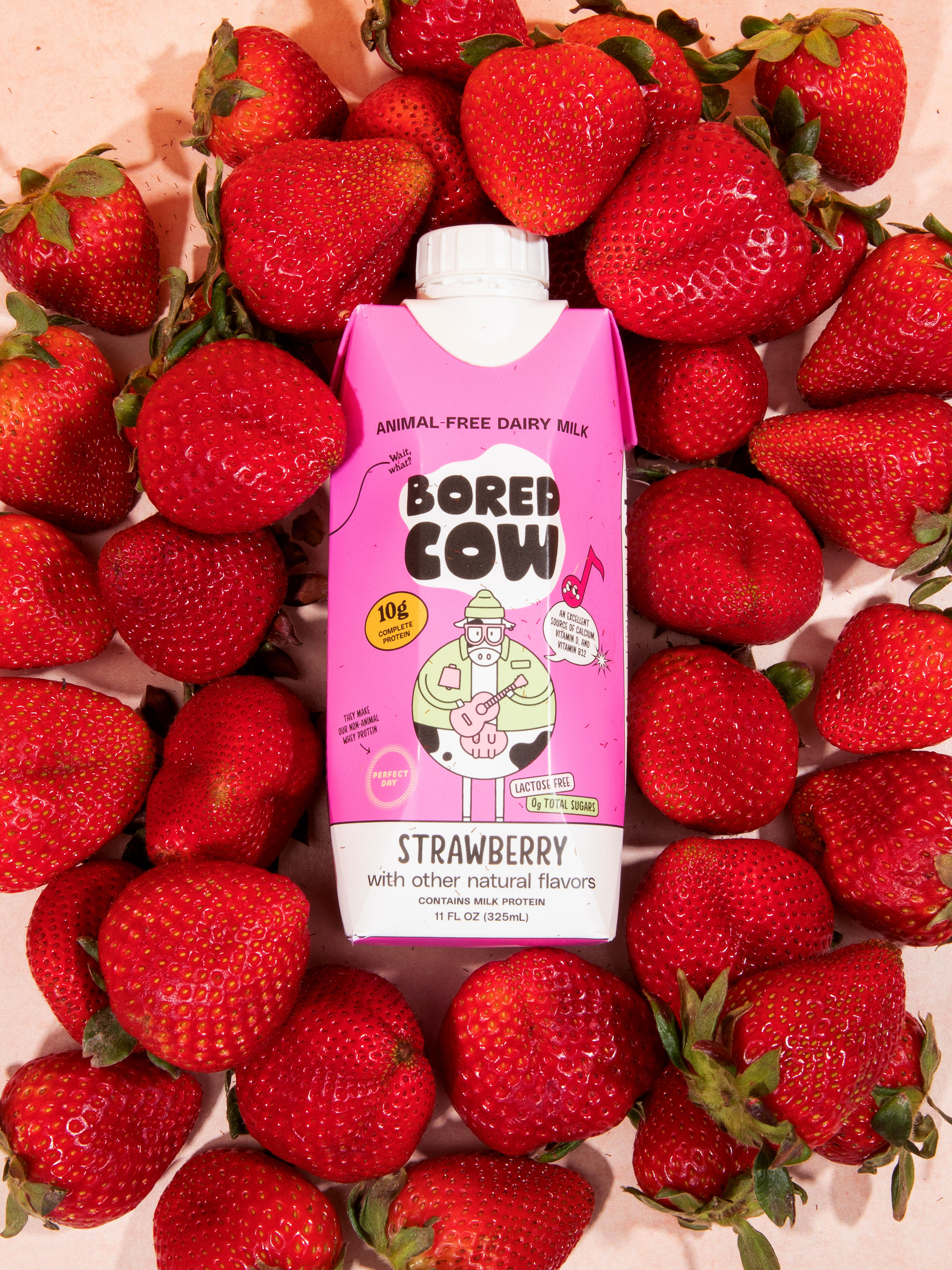 以漫畫風格呈現(xiàn)的牛奶包裝設(shè)計(圖4)