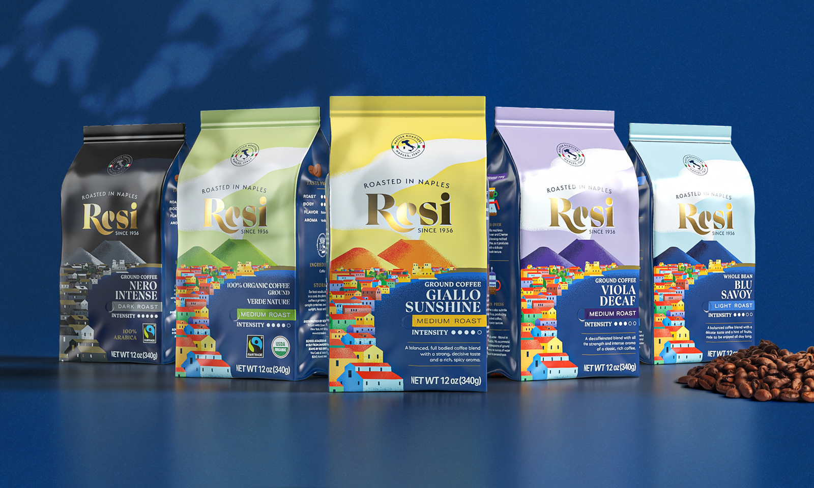 具有奢華感的RESI咖啡包裝設(shè)計(圖1)