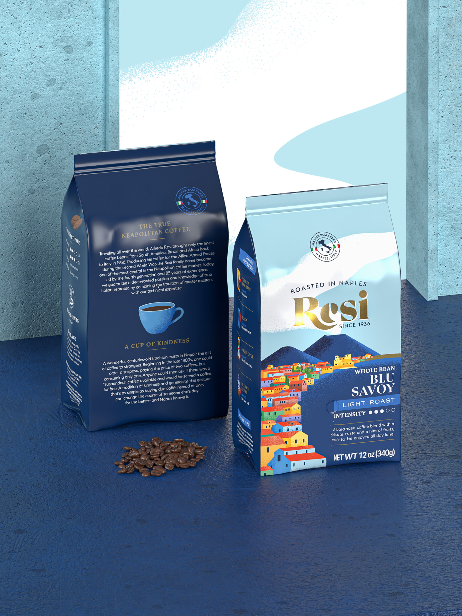 具有奢華感的RESI咖啡包裝設(shè)計(圖2)