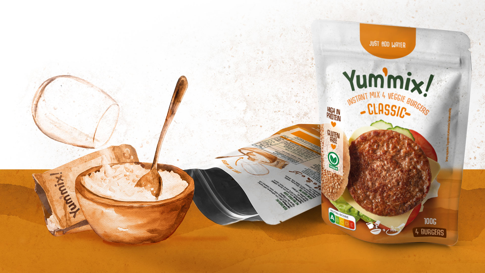 Yummix 簡單美味的素食漢堡包裝設(shè)計分享(圖1)