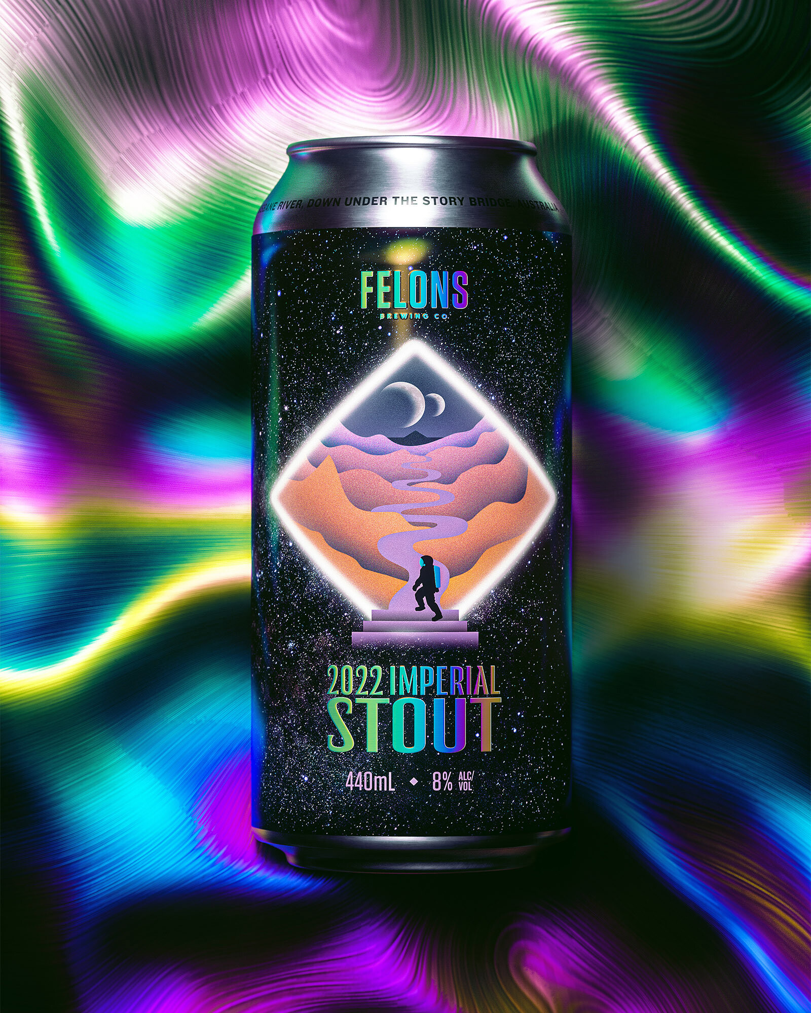 講述宇航員主角故事的啤酒包裝設(shè)計這樣做(圖1)