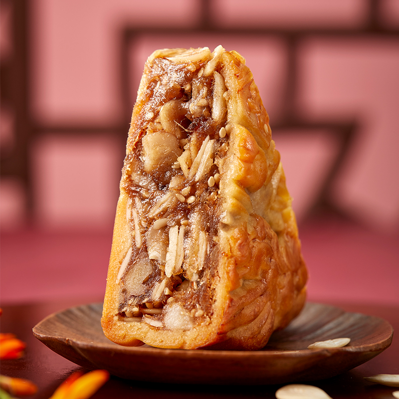 金九月餅 吳川 五仁金腿大月餅 500g包裝禮盒產品包裝創(chuàng)意設計欣賞(圖4)