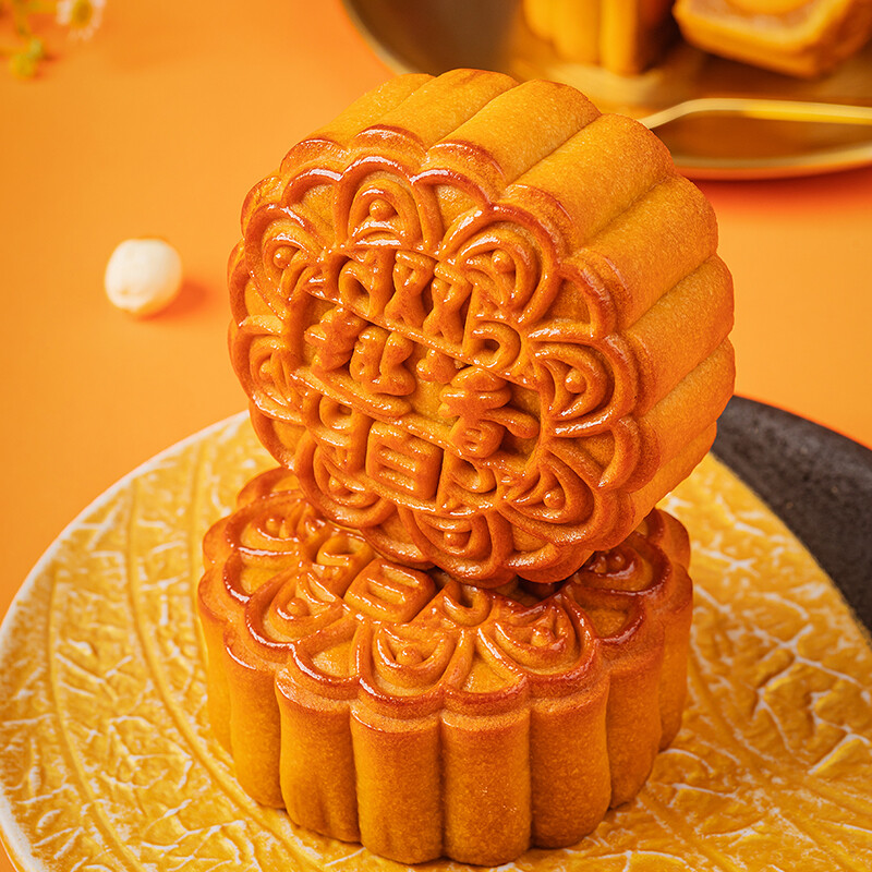 趣香 雙黃白蓮蓉廣式月餅 700g 禮盒裝包裝禮盒產(chǎn)品包裝創(chuàng)意設計欣賞(圖3)