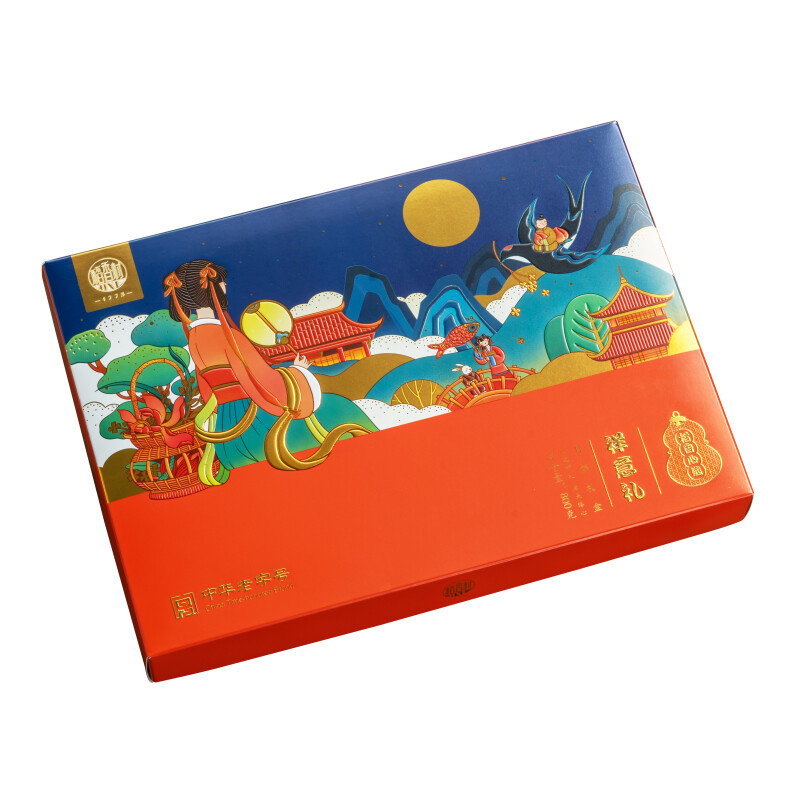 DXC 稻香村 祥意禮 京式月餅 12餅9味 800g 禮盒裝包裝禮盒產(chǎn)品包裝創(chuàng)意設(shè)計(jì)欣賞(圖1)