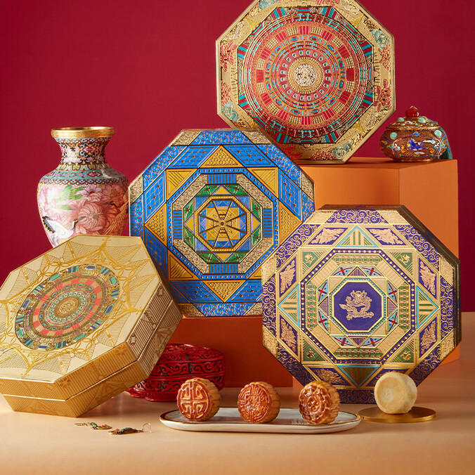 朕的心意 八角熙曜 廣式月餅 7餅4味 410g 禮盒裝包裝禮盒產(chǎn)品包裝創(chuàng)意設計欣賞(圖3)