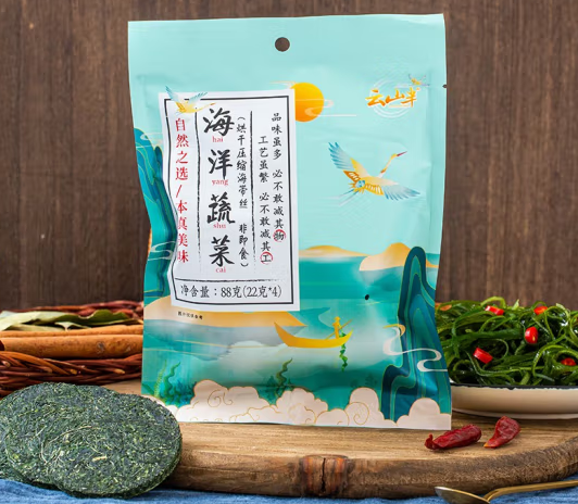 烘干壓縮海帶絲的包裝設(shè)計作品欣賞(圖1) 烘干壓縮海帶絲的包裝設(shè)計作品欣賞(圖1)