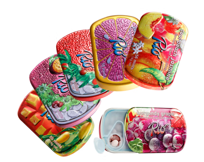 水果味薄荷糖外包裝盒設(shè)計作品欣賞(圖1)