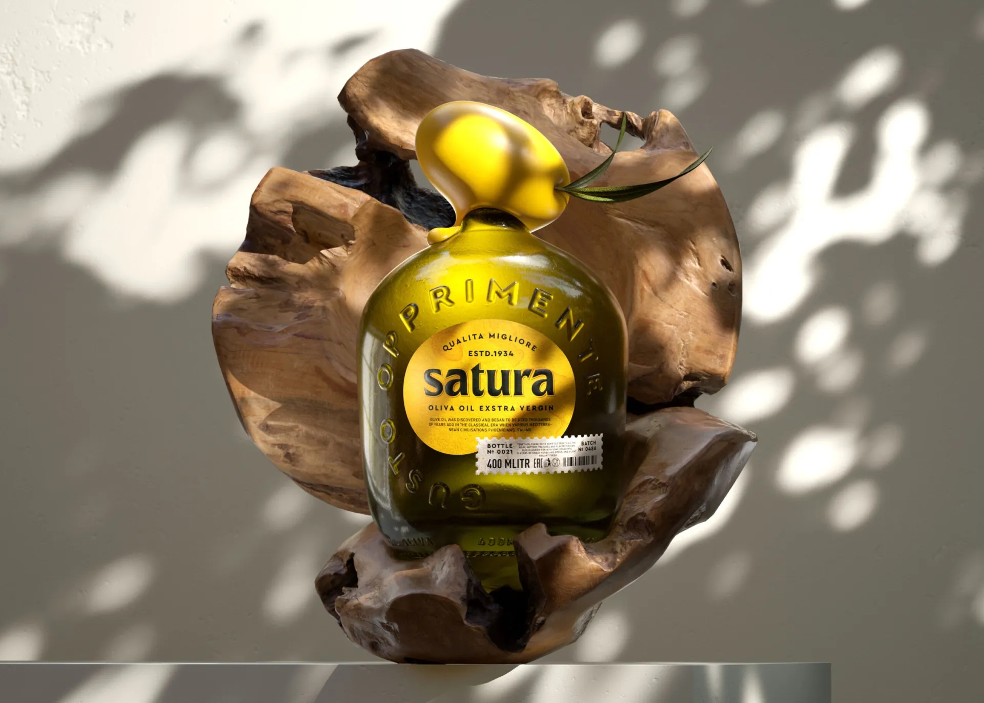 特級(jí)初榨橄欖油包裝瓶設(shè)計(jì)欣賞(圖1)