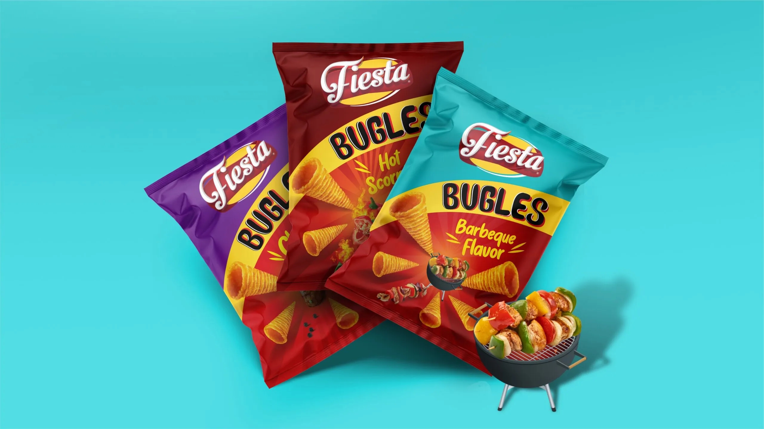 充滿活力的號(hào)角零食包裝袋設(shè)計(jì)(圖1)