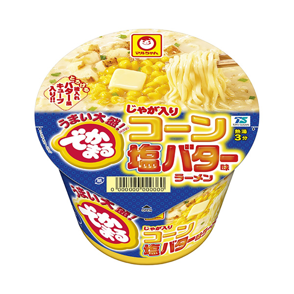 食品包裝設(shè)計欣賞麻辣燙加土豆的玉米鹽黃油味拉面東洋水產(chǎn)包裝設(shè)計欣賞(圖1)