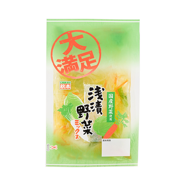 包裝設(shè)計(jì)欣賞淺腌蔬菜混合大滿足(秋本食品) (圖1)